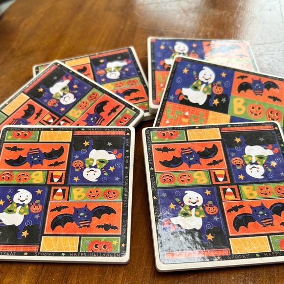 Halloween Themed ceramic coasters for those who love this spooky season - Picture 2 of 9